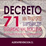 Decreto 71 seguridad vial para bicicletas