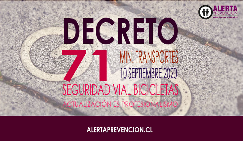 Decreto 71 seguridad vial para bicicletas