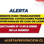 SUSESO aclara régimen de subsidios para trabajadores independientes: Cotizaciones podrán ser proporcionales en caso de licencia