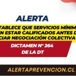 DT Establece que servicios mínimos deben estar calificados antes de iniciar negociación colectiva