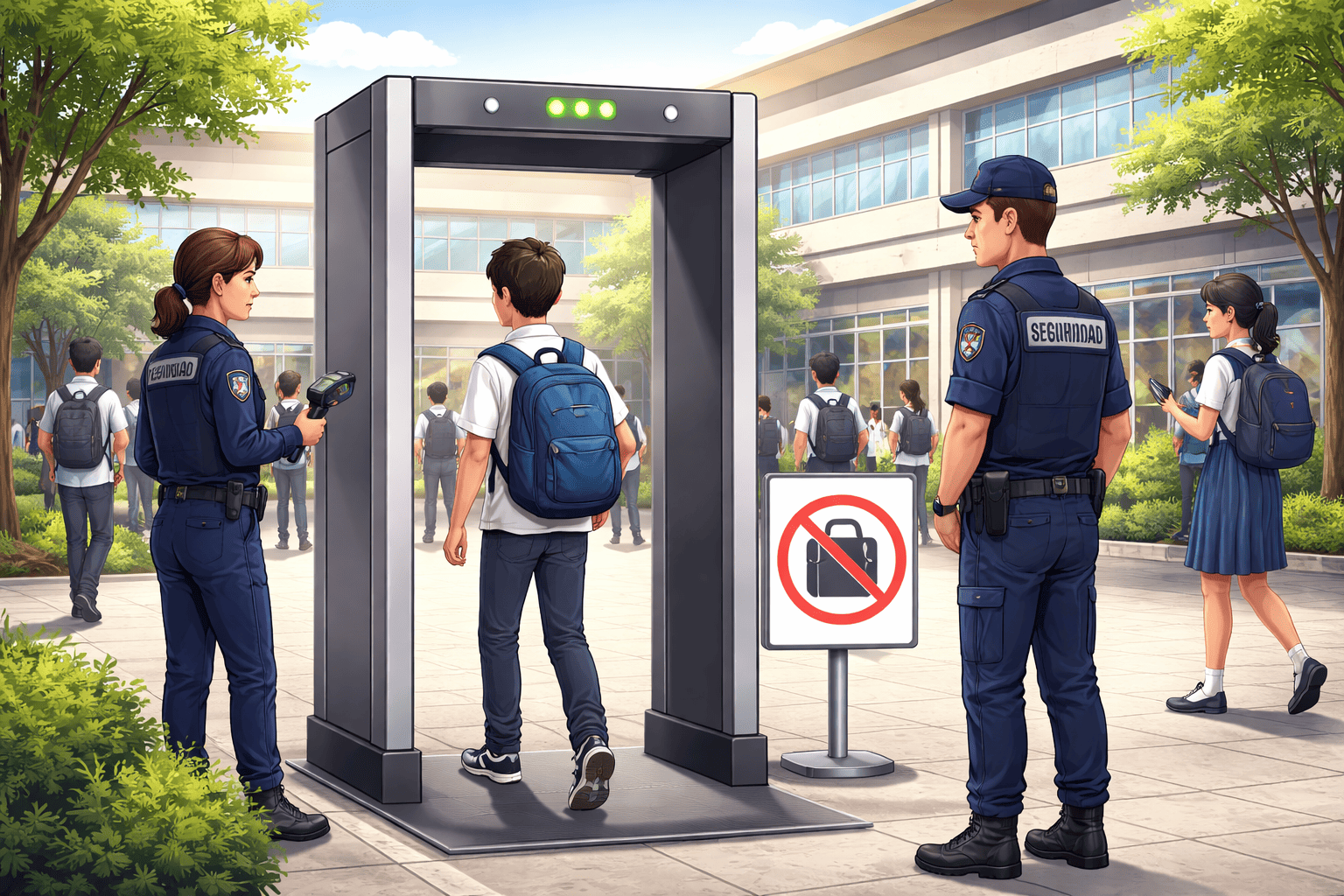 Nueva normativa regula el uso de detectores de metales en colegios y prohíbe la revisión de mochilas
